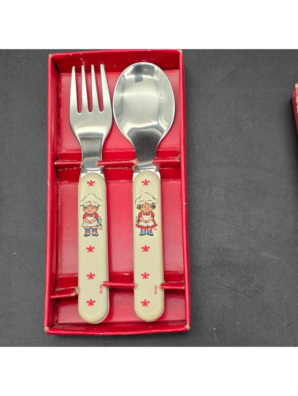 Vintage 1991 The Campbell's Kids Chef Child's Flatware Set Fork Spoon NIB Zak
